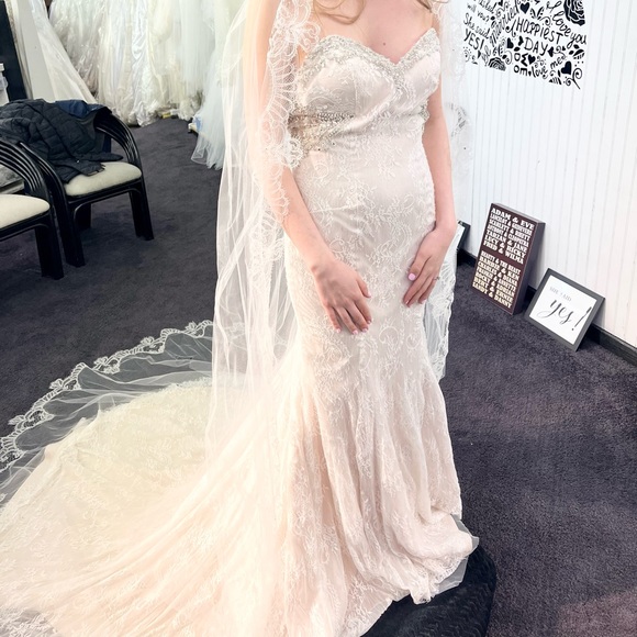 XDJ Fiore Dresses & Skirts - Lace blush wedding gown